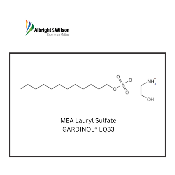MEA Lauryl Sulfate Chemical Structure - Gardinol LQ33_f